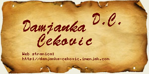 Damjanka Čeković vizit kartica